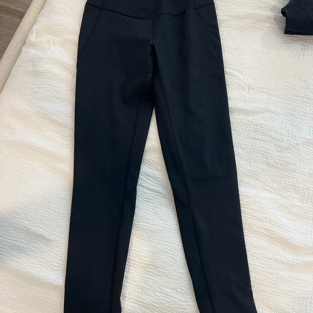 Zella Cropped Black Leggings Slim Fit